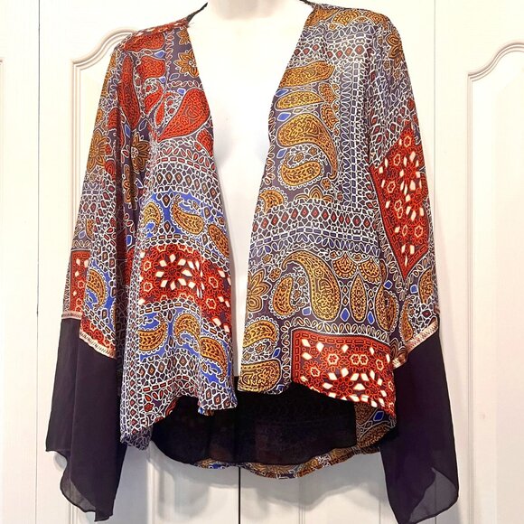 Style & Co. Jackets & Blazers - Style & Co. Women's Open Front Sheer Flowy Jacket-Lined -Casual-Size Small-Fun